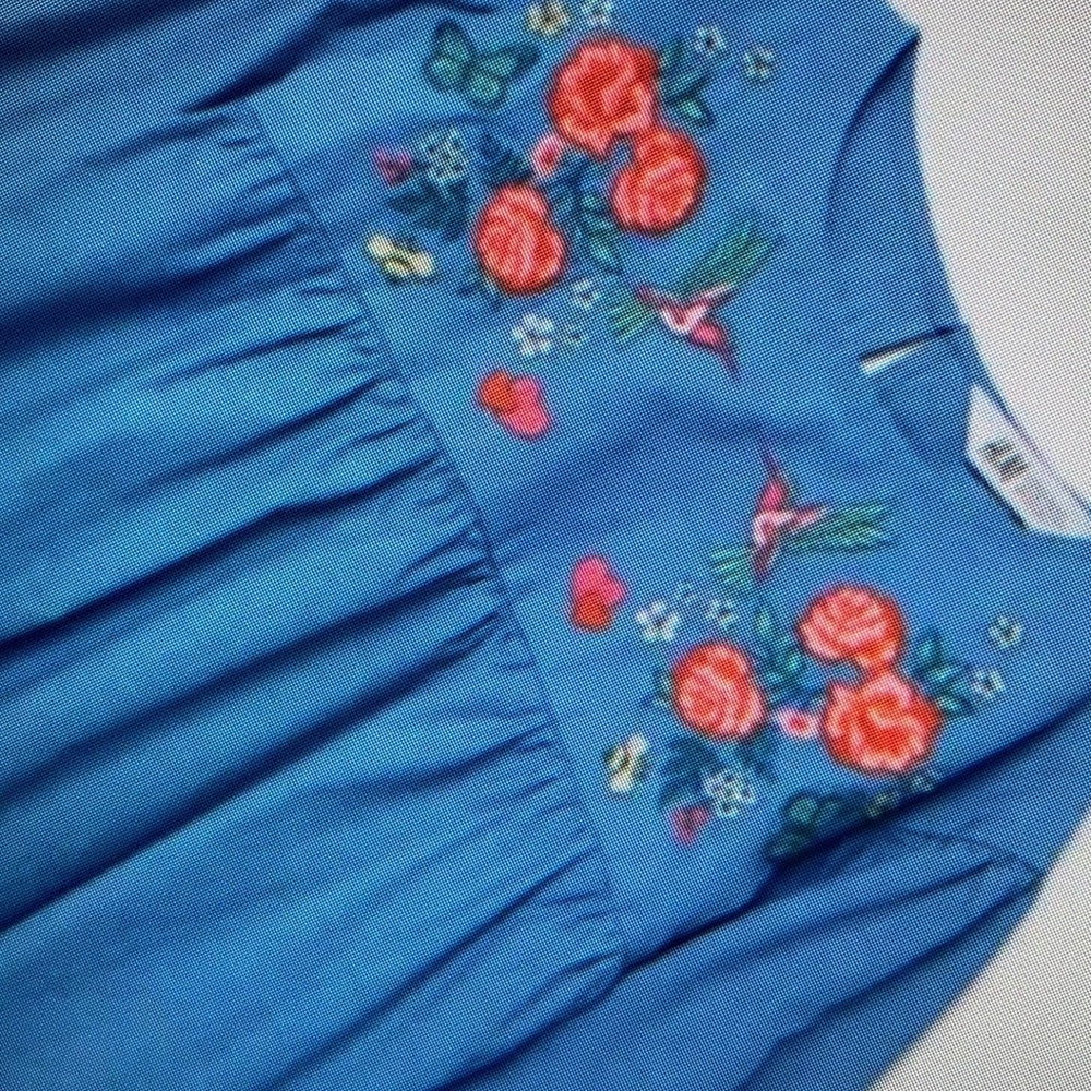 Embroidered sleeve blouse